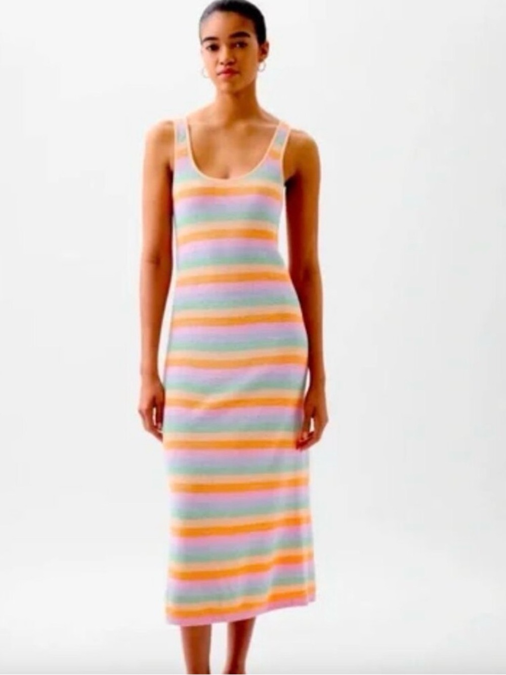 GAP Pastel Striped Maxi Dress in Mint, Pink, Peach, Lavender, Yellow